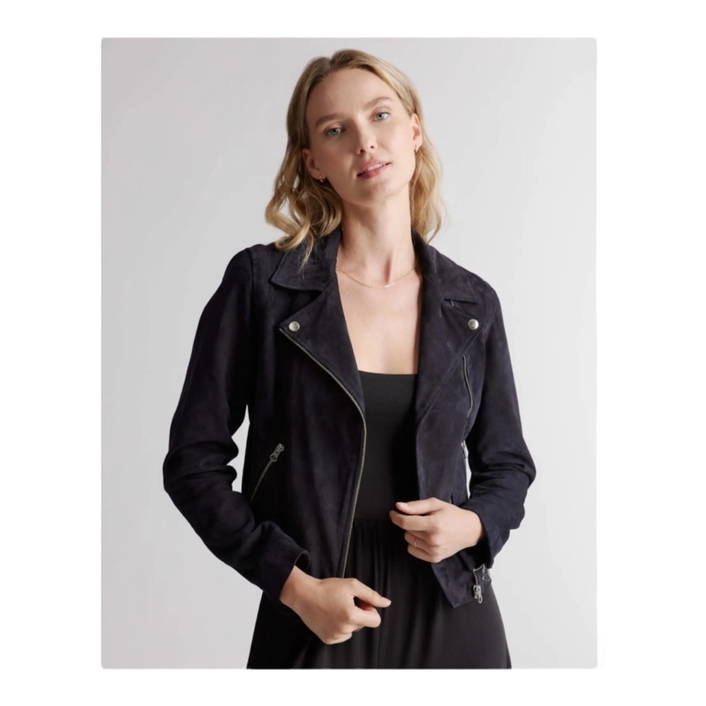 Quince Women's Charcoal Leather Jacket